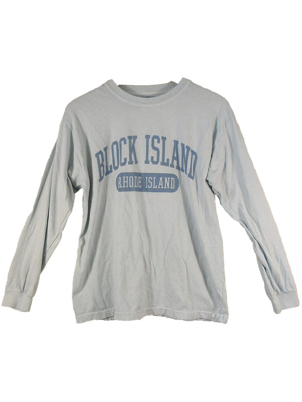 Vineyard Crew Mens Pullover Round Neck T-Shirt Long Sleeve Size M Light Blue